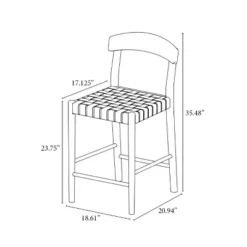Cliff Haven Solid Wood With Woven Seat Counter Height Barstool - Threshold™ Designed With Studio McGee -Home Series GUEST 028577f6 8f3f 49ef 9a03 601c170f7db8