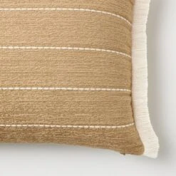 Oversized Embroidered Striped Lumbar Throw Pillow Brown - Threshold™ Designed With Studio McGee -Home Series GUEST 15da149f 7710 4f83 96fb 4a7289f72c9a