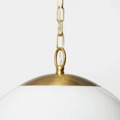 Milk Glass Ceiling Pendant Brass - Threshold™ Designed With Studio McGee -Home Series GUEST 183bf4cf 1e46 4f50 816a 5abef6058a88