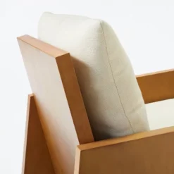 Duchesne Wood Accent Chair With Upholstered Seat And Back Cream - Threshold™ Designed With Studio McGee -Home Series GUEST 1ecafbd8 6d75 4499 8aae 1b3b6724b1ee