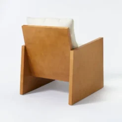 Duchesne Wood Accent Chair With Upholstered Seat And Back Cream - Threshold™ Designed With Studio McGee -Home Series GUEST 24953014 21ba 4b79 86f6 10fc824431e8