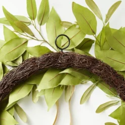 Oversized Fall Leaf Wreath With Velvet Ribbon Green - Threshold™ Designed With Studio McGee -Home Series GUEST 2574e576 e2c8 4665 b173 b91d3a283a6d