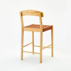 Cliff Haven Solid Wood With Woven Seat Counter Height Barstool - Threshold™ Designed With Studio McGee -Home Series GUEST 274e9a33 2d06 4b98 9b45 c24c037839c0
