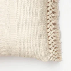 Textural Woven Throw Pillow With Trims Cream - Threshold™ Designed With Studio McGee -Home Series GUEST 5251894a 67c8 4b79 8cc1 fc90a369c28e