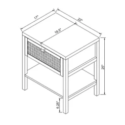 Palmdale Nightstand Woven 1 Drawer Natural - Threshold™ Designed With Studio McGee -Home Series GUEST 550d6465 ce76 4b84 aecc 7d7a65f14b62