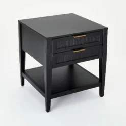 East Bluff 2 Drawers Woven Accent Table Black - Threshold™ Designed With Studio McGee -Home Series GUEST 575de8be 7e88 4543 b84c fdce79d39cf3