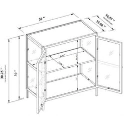 30" Crystal Cove Glass Cabinet Black - Threshold™ Designed With Studio McGee -Home Series GUEST 5b71f51a 7630 42b5 9e09 477102ac59f6
