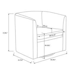 Vernon Upholstered Barrel Swivel Chair Light Brown Velvet - Threshold™ Designed With Studio McGee -Home Series GUEST 5fe00eaa 81ff 454f b46c 0da142b5764f