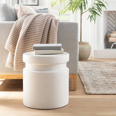 Murray Round Ceramic End Table White - Threshold™ Designed With Studio McGee 3 Murray Round Ceramic End Table White - Threshold™ Designed With Studio McGee