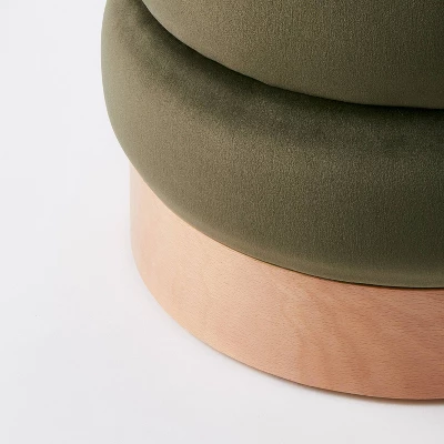 Clarkdale Channel Tufted Ottoman With Wood Base - Threshold™ Designed With Studio McGee 5 Clarkdale Channel Tufted Ottoman With Wood Base - Threshold™ Designed With Studio McGee - Image 3