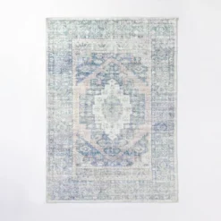 Brighton Distressed Vintage Persian Rug Light Blue - Threshold™ Designed With Studio McGee -Home Series GUEST 749f8c26 ca3a 4ac4 b6de f950c498d722
