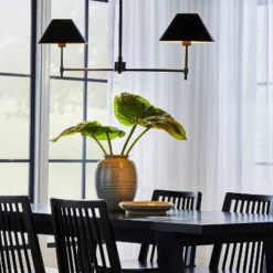 Metal Two Arm Shaded Chandelier Ceiling Light Black - Threshold™ Designed With Studio McGee -Home Series GUEST 7e7b506a 0321 4d39 a14f 114a5cf6cb76