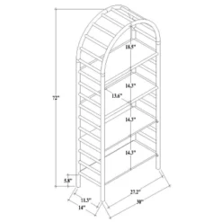 72" Holladay Curved Wooden Bookcase - Threshold™ Designed With Studio McGee -Home Series GUEST 907a020b f8bd 48ff ad78 2332a2c16f0a