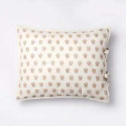 Lofty Cotton Slub Woodblock Print Floral Quilt Sham White/Mauve – Threshold™ Designed With Studio McGee -Home Series GUEST 91bdf0cb 01ba 49fd a8d1 d1eea5909891