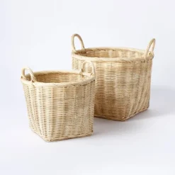 Medium Rattan Basket With Handles - Threshold™ Designed With Studio McGee -Home Series GUEST 98f7439a f4f3 4b0c bb44 b05a87aca74b