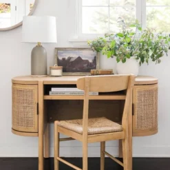 Logan Wood Dining Chair With Woven Seat - Threshold™ Designed With Studio McGee -Home Series GUEST 9976a675 ca2f 41a0 a6ef 4a5d3b594485