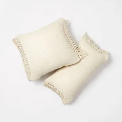 Textural Woven Throw Pillow With Trims Cream - Threshold™ Designed With Studio McGee -Home Series GUEST 9db776be 140d 4fc5 a209 3e00430801c7