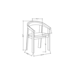 Terra Solid Wood Curved Back Dining Chair - Threshold™ Designed With Studio McGee -Home Series GUEST a386c950 6b68 47a0 8004 10af9f6b52b5