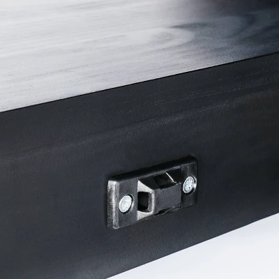 Console Table With Woven Rattan Shelf Black - Threshold™ Designed With Studio McGee 5 Console Table With Woven Rattan Shelf Black - Threshold™ Designed With Studio McGee - Image 3