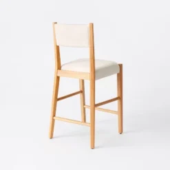 2pk Yalecrest Upholstered Seat And Back With Wood Frame Counter Height Barstools Cream/Natural - Threshold™ Designed With Studio McGee -Home Series GUEST b0d26e7a 0445 46ba 94e6 8e3a6b4d65da