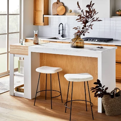 Clarkston Metal Counter Height Barstool With Upholstered Seat - Threshold™ Designed With Studio McGee 3 Clarkston Metal Counter Height Barstool With Upholstered Seat - Threshold™ Designed With Studio McGee