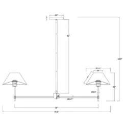 Metal Two Arm Shaded Chandelier Ceiling Light Black - Threshold™ Designed With Studio McGee -Home Series GUEST b7f1cfdd a67e 4445 8a17 70e0130b9351