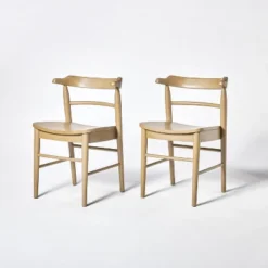2pk Kaysville Curved Back Wood Dining Chair - Threshold™ Designed With Studio McGee -Home Series GUEST b8859535 25d6 44f9 9ed4 882e7bed9037