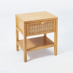 Palmdale Nightstand Woven 1 Drawer Natural - Threshold™ Designed With Studio McGee -Home Series GUEST bbb49228 452f 4381 a61b dec8d16091c0