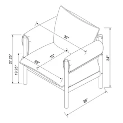 Arbon Wood Dowel Accent Chair With Cushion Arms - Threshold™ Designed With Studio McGee -Home Series GUEST c429d501 6755 4c8a 864f afd6717b29db