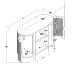 Portola Hills Caned Door Console With Shelves - Threshold™ Designed With Studio McGee -Home Series GUEST ca010533 3434 4baa 9362 bdbf17be2193