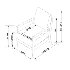 Park Valley Ladder Back Wood Arm Accent Chair - Threshold™ Designed With Studio McGee -Home Series GUEST ce32bc3c bd47 42a8 bac8 4fae9f0aa812