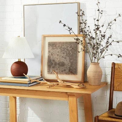 18" X 18" Vintage Textile Framed Under Glass - Threshold™ Designed With Studio McGee 3 18" X 18" Vintage Textile Framed Under Glass - Threshold™ Designed With Studio McGee