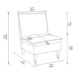 Talbert Pillow Top Slipper Chair With Casters - Threshold™ Designed With Studio McGee -Home Series GUEST e0bab953 1f7d 4f4e 8ce3 e3efe8d56101
