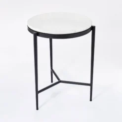 Pleasant Grove Round Marble End Table White - Threshold™ Designed With Studio McGee -Home Series GUEST e3e10705 2a8c 4a94 b227 413f936ea152