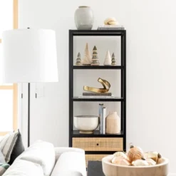 Console Table With Woven Rattan Shelf Black - Threshold™ Designed With Studio McGee 22 Console Table With Woven Rattan Shelf Black - Threshold™ Designed With Studio McGee -Home Series GUEST f71b8141 512b 4383 9135 4f0d694163bd