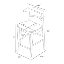 Kaysville Curved Back Wood Counter Height Barstool - Threshold™ Designed With Studio McGee -Home Series GUEST fd10f3f7 c840 492c 99c3 22fe1ea36f2d