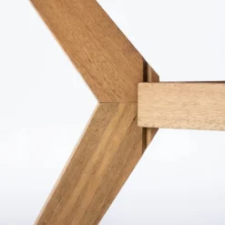 Bluffdale Wood 6 Person Round Patio Dining Table, Outdoor Furniture - Threshold™ Designed With Studio McGee -Home Series GUEST ff1edfec 9404 414e b8f3 afd96f80e410